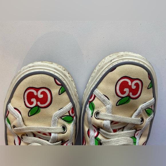 Gucci Tennis 1977 GG Apple Print Trainer Sneakers Size 10 / IT 40 - Picture 11 of 12